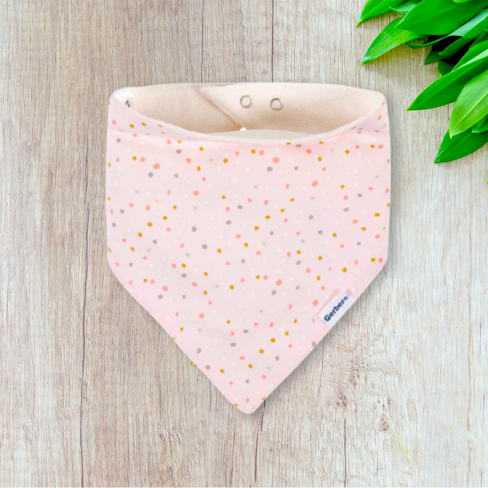 NWT Gerber baby dot bandana bib